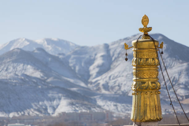 Golden Prayer Bell of Tashilhunpo Monastery in Shigatse Golden Prayer Bell of Tashilhunpo Monastery in Shigatse,Tashilhunpo Monastery(1447) in Shigatse,tibet,is the traditional seat of successive Panchen Lamas. dalai lama stock pictures, royalty-free photos & images