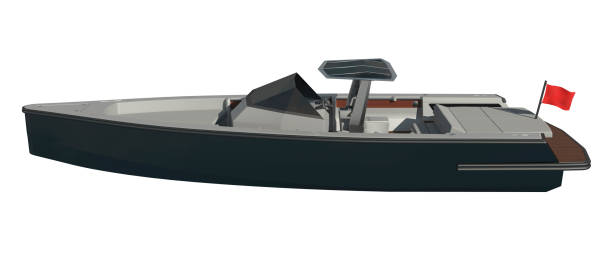 istock Powerboat Isolated on white background 3d illustration 1135019913