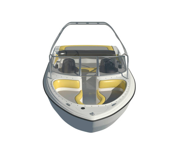 istock Powerboat Isolated on white background 3d illustration 1135019958