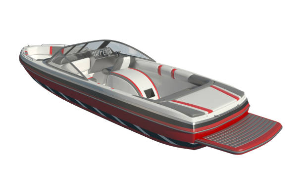 istock Powerboat Isolated on white background 3d illustration 1135019974