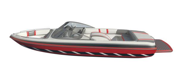 istock Powerboat Isolated on white background 3d illustration 1135019976