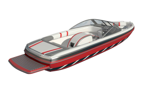 istock Powerboat Isolated on white background 3d illustration 1135019977