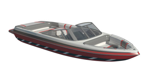 istock Powerboat Isolated on white background 3d illustration 1135019987