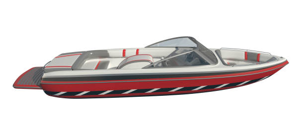 istock Powerboat Isolated on white background 3d illustration 1135019988