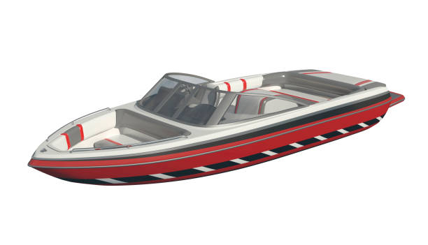 istock Powerboat Isolated on white background 3d illustration 1135019990