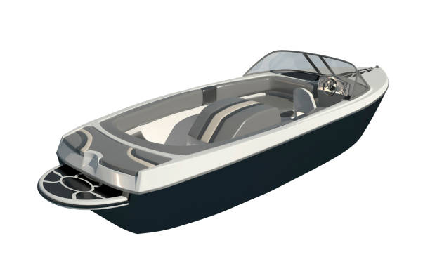 istock Powerboat Isolated on white background 3d illustration 1135019991
