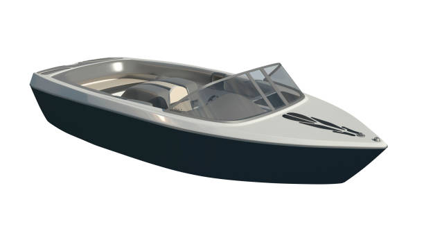istock Powerboat Isolated on white background 3d illustration 1135019997