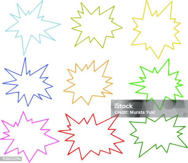 Exploding Frame Colorful Rough Sketch Of The Exploding Frame Set Stock Illustration ...