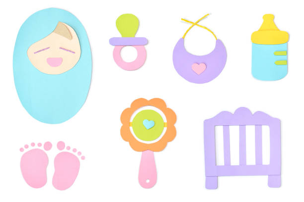 istock Baby element paper cut on white background 1135024454