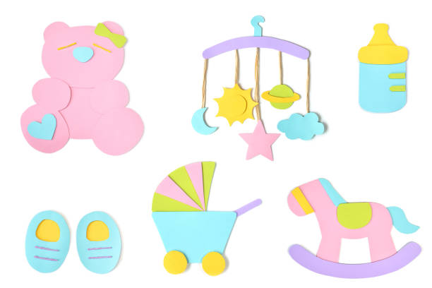 istock Baby element paper cut on white background 1135024455