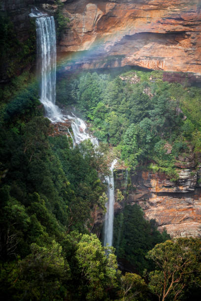 istock Katoomba Falls waterfall and rainbow 1135025400