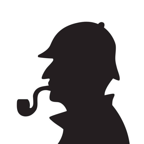 Sherlock holmes silhouette Sherlock holmes silhouette vector illustration sherlock holmes icon stock illustrations