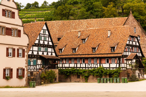 Old traditional buildings in Maulbronn Monastery, Germany.