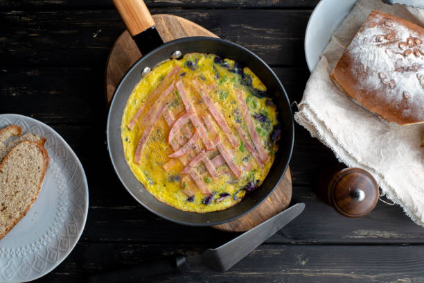 omelette with ham