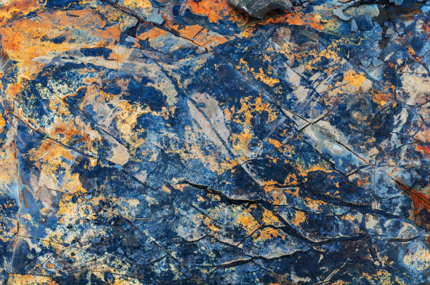istock Background from a wild stone, iridescent sandstone close up 1135033257