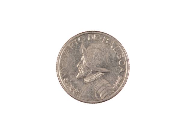 istock Panamanian one quarter Balboa coin isolated on white 1135034219