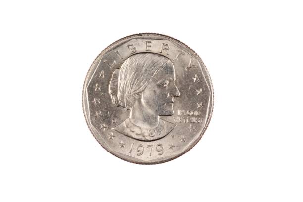 istock Susan B. Anthony American one dollar coin isolated on white 1135034224