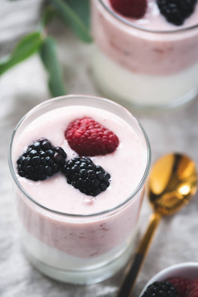 istock Berry Yogurt With Fresh Berries 1135037004
