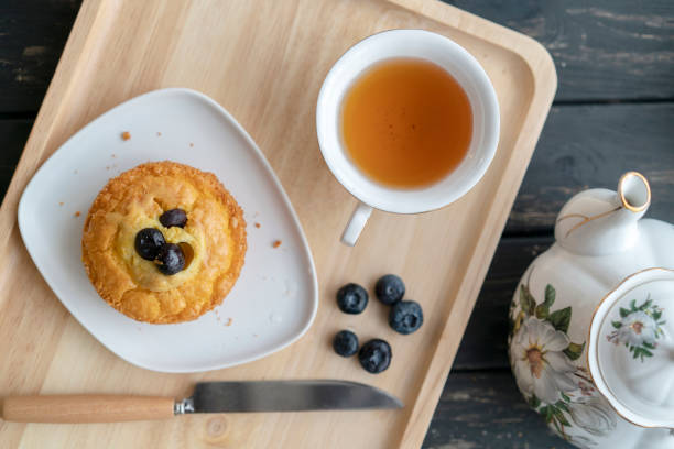 homemade cupcake and afternoon tea