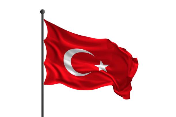 istock Waving flag of Turkey. 3D rendering 1135045062