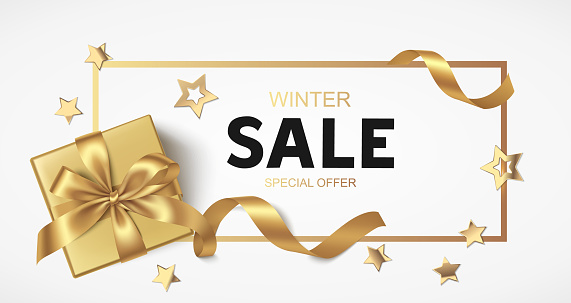 New Year or Christmas Sale design template. Vector illustration.