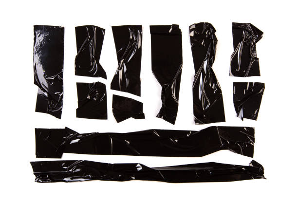 istock Set of black tapes on white background.  - Image 1135046508