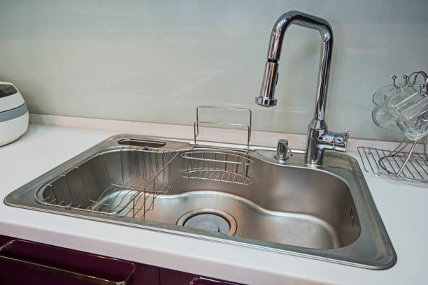 istock Modern kitchen sink in a luxury apartment 1135046741