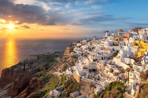 istock Sunset at Santorini Greek Island 1135048573