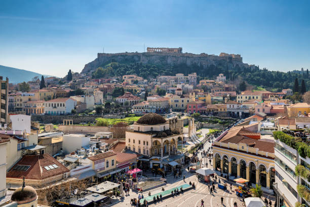 istock Old town of Athens and Acropolis 1135048666