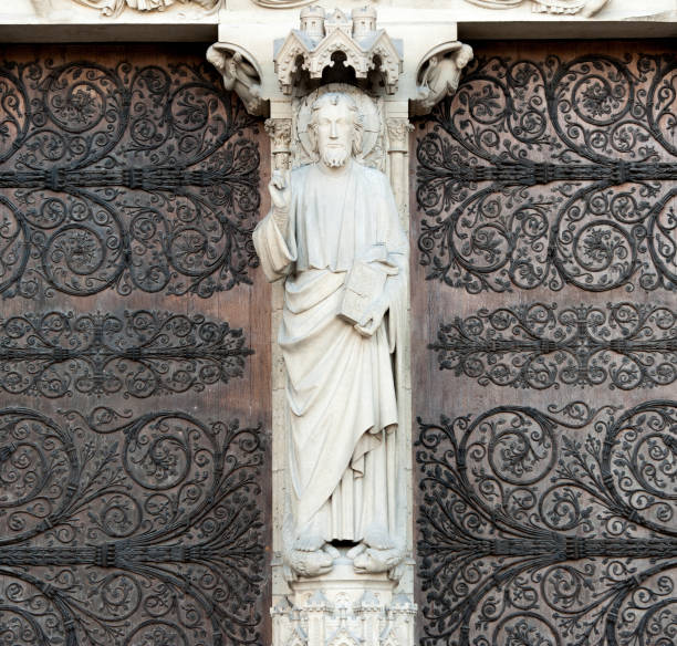 Architectural details of Cathedral Notre Dame de Paris