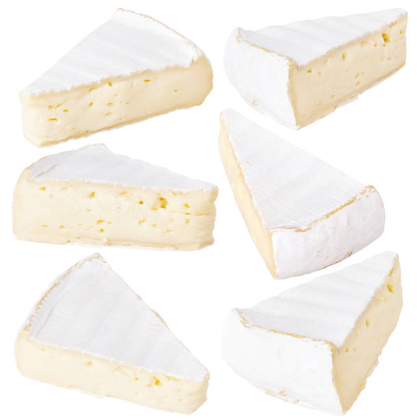 Camembert cheese Brie Cheese (Camembert cheese) Isolated On White brie stock pictures, royalty-free photos & images