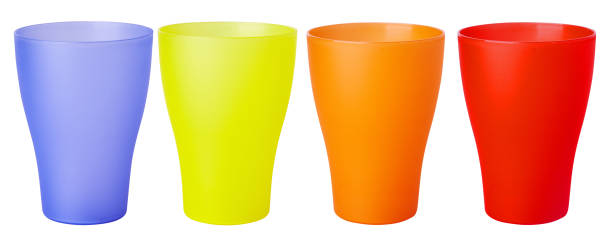 Colorful plastic glass for picnic