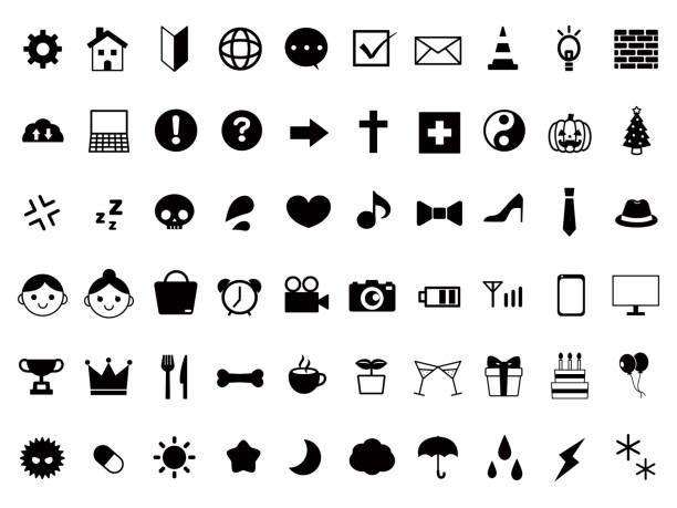 illustrazioni stock, clip art, cartoni animati e icone di tendenza di set di icone4 - sun weather symbol computer icon