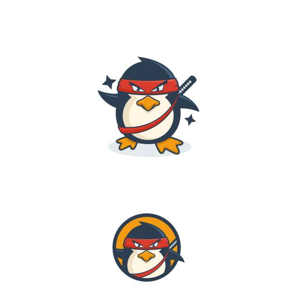 Ninja Penguin. concept illustration vector template Ninja Penguin. concept illustration vector template.
Suitable for Creative Industry, Multimedia, entertainment, Educations, Shop, and any related business penguins fighting stock illustrations