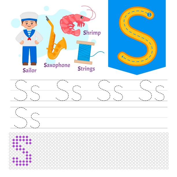 S Writing 400+ Letter S Cursive Cartoons Illustrations, Royalty-Free Vector ...