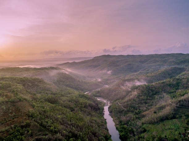 istock Sunrise view at Mangunan Fruit Farm 1135062033