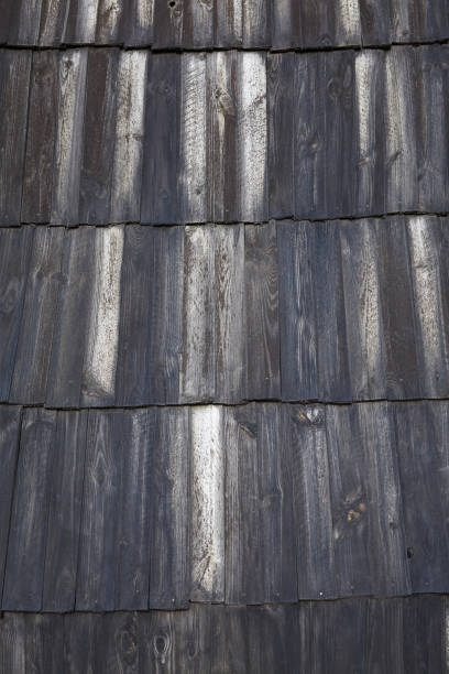 istock Roof scale wooden tiles 1135063089