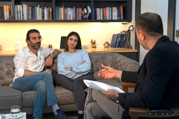 istock Couple talking to therapist. 1135065220