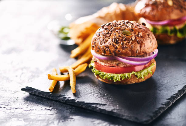 istock Tasty homemade burger with chicken 1135065461