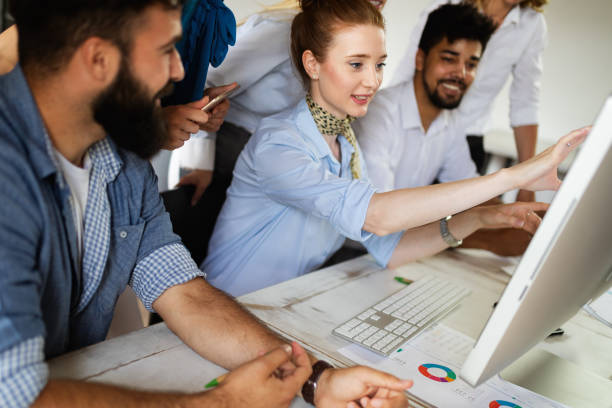istock Successful business group working at the office. 1135065806