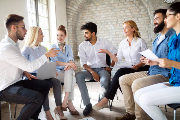 istock Creative business people working on business project in office 1135065838