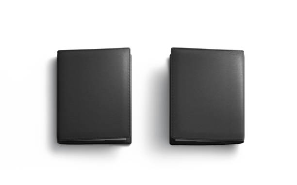 istock Blank black passport cover mockup, isolated, front and back side 1135067212