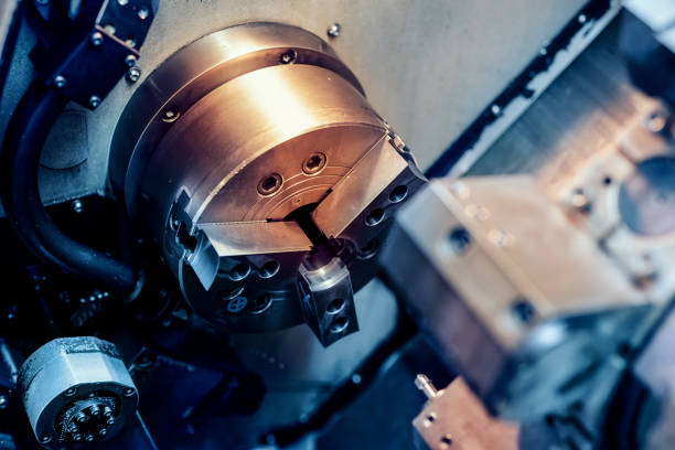 istock Close-up of a CNC machine at work 1135067474