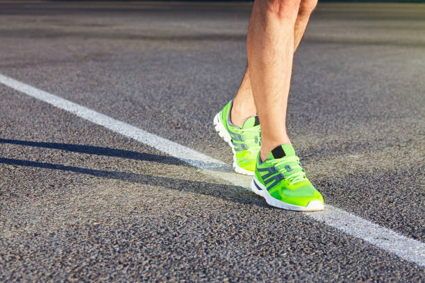 istock Male athletes in running shoes. Jogging 1135068340