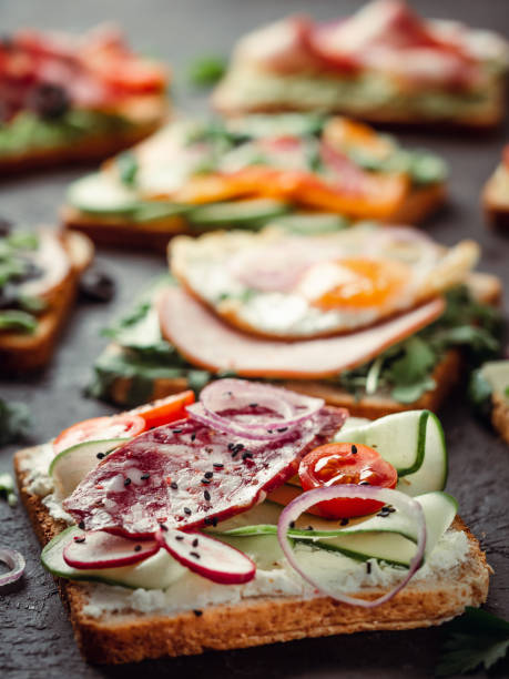 istock sandwiches with salami, vegetables and black sesame 1135069478