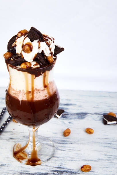 istock Extreme milkshake with chocolate, cookies and sweets. 1135069751