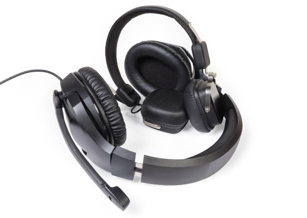 istock Wired headset with full size headphones and wireless ear speakers 1135072382