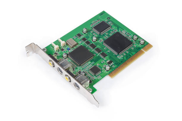 istock Internal video capture card for PC on a white background 1135073092