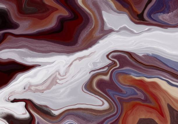 istock Super duper gorgeous abstract painting. Liquid paint technique background. Marble effect painting. Background for wallpapers, posters, cards, invitations, websites. Mixed gray, brown, violet and white 1135073156