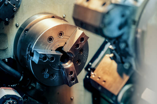 istock Close-up of a CNC machine at work 1135073365